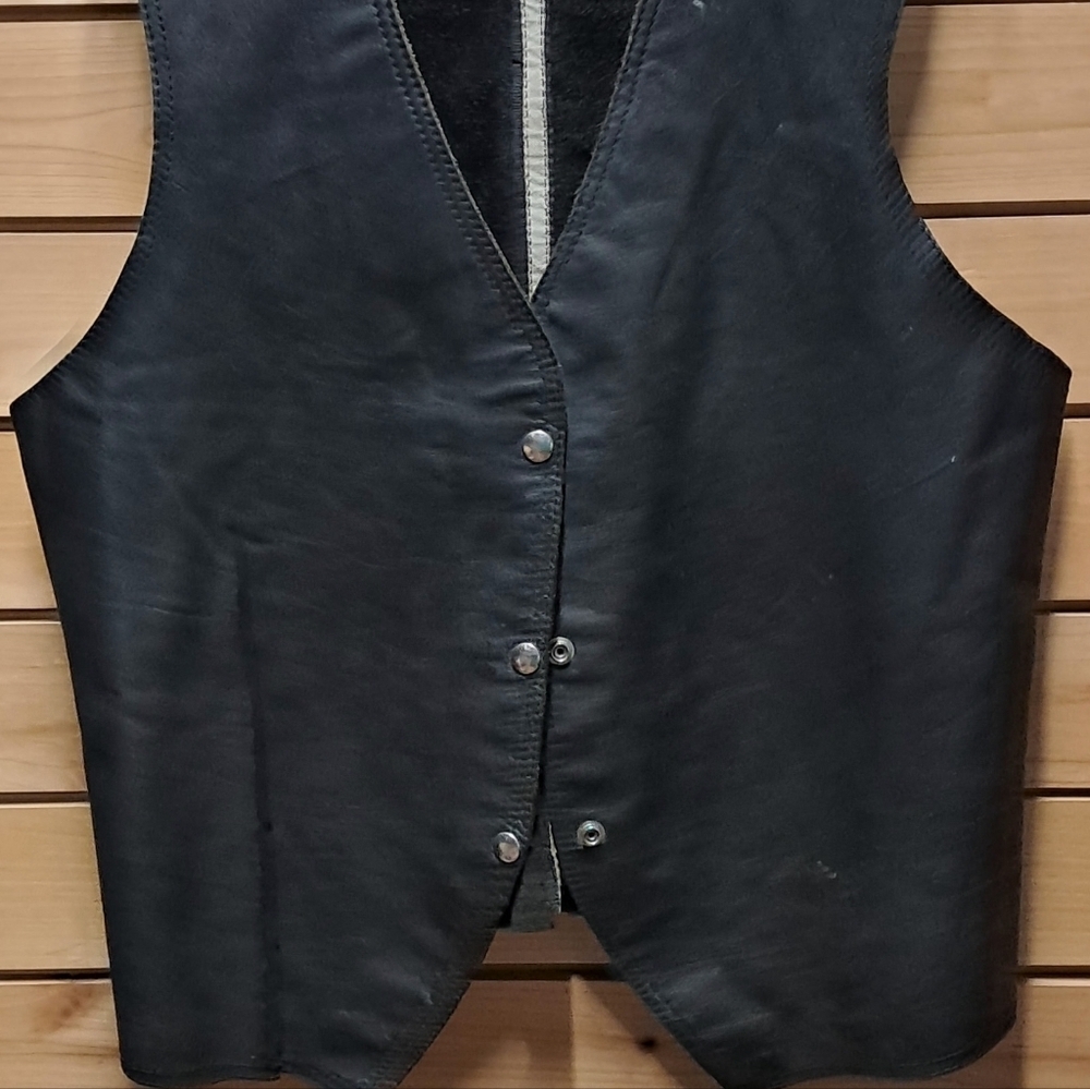 Vintage Leather Riding Vest - Picture 3 of 6